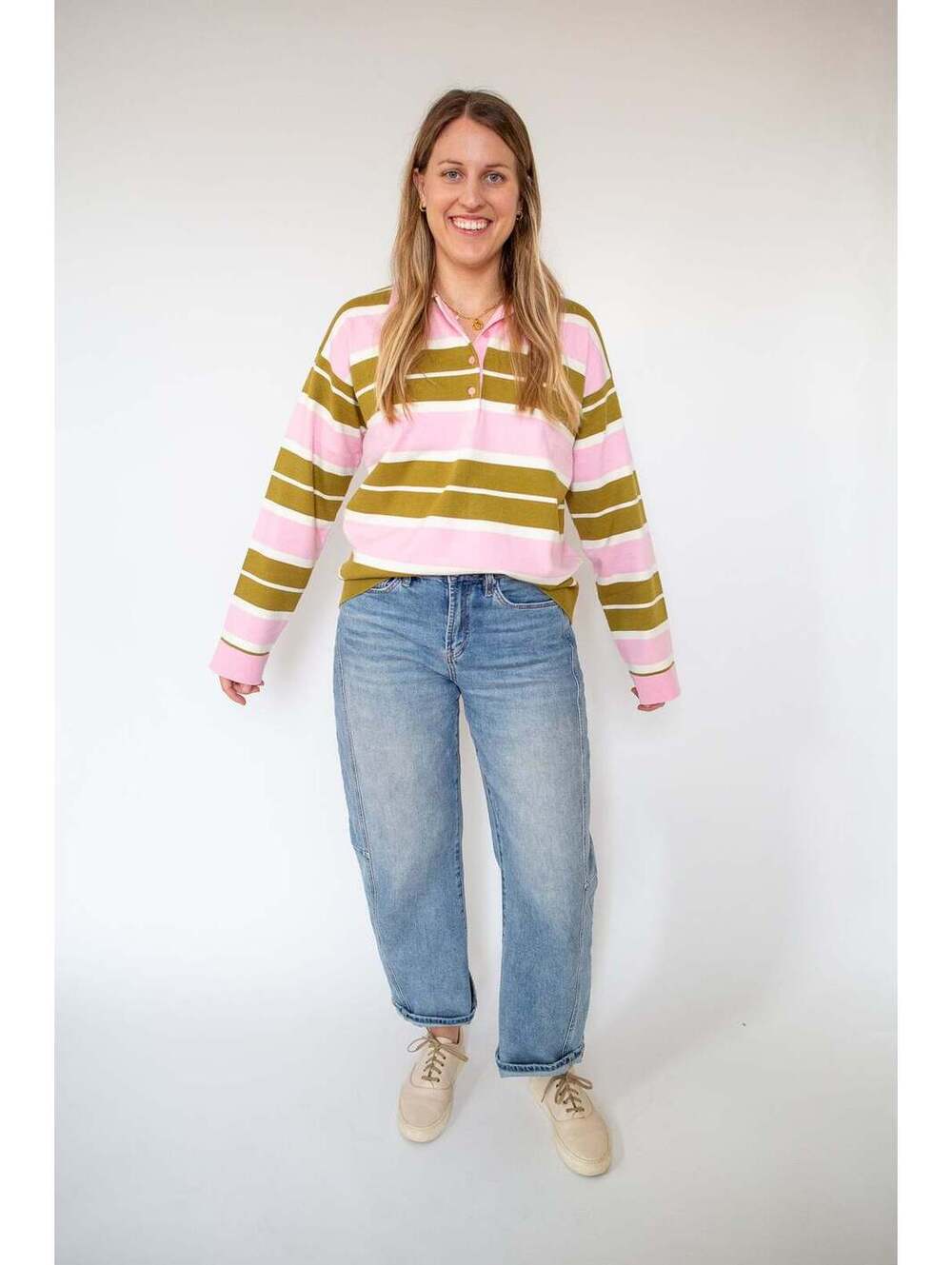 Striped Polo Knit Shirt